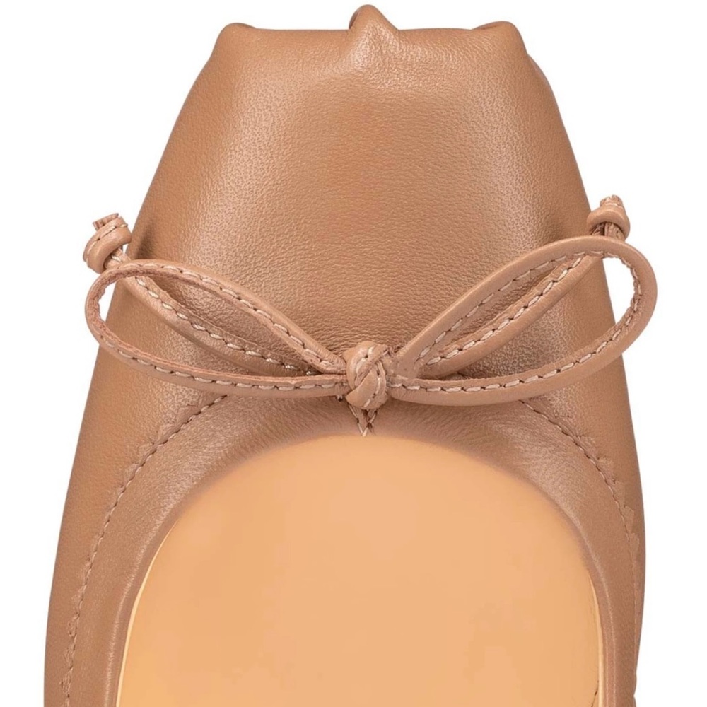 Christian Louboutin Mamadrague Flat Nude Blush Beige Nappa Ballet Ballerina 36 - Picture 14 of 14
